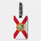 Bagagelabel met de vlag van Florida, VS (Achterkant verticaal)
