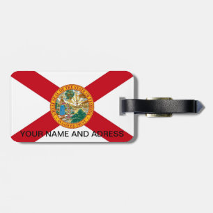 Bagagelabel met de vlag van Florida, VS
