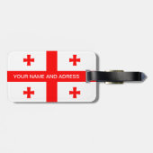 Bagagelabel met de vlag van Georgië (Achterkant horizontaal)