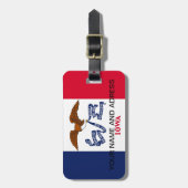 Bagagelabel met de vlag van Iowa, VS (Voorkant verticaal)