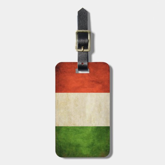 bagagelabel met de vlag van Italië (Voorkant verticaal)