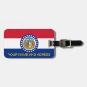 Bagagelabel met de vlag van Missouri, VS (Voorkant horizontaal)