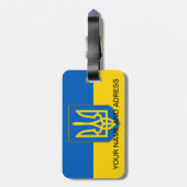 Bagagelabel met de vlag van Oekraïne (Achterkant verticaal)