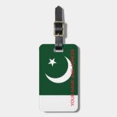 Bagagelabel met de vlag van Pakistan (Voorkant verticaal)