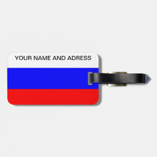 Bagagelabel met de vlag van Rusland