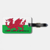 Bagagelabel met de vlag van Wales (Achterkant horizontaal)