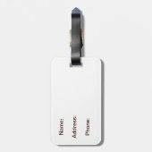 Bagagelabel met een saaie houding (Achterkant verticaal)