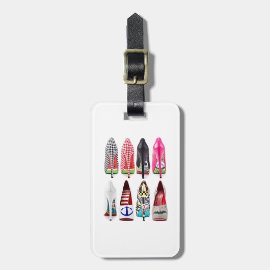 Bagagelabel met hoge hiel (Voorkant verticaal)