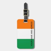 Bagagelabel met Ierse vlag (Voorkant verticaal)
