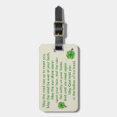 Bagagelabel met Irish Blessing - SRF (Voorkant verticaal)