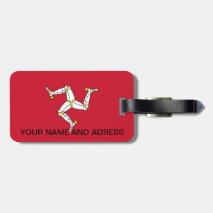 Bagagelabel met Isle of Man Flag, Verenigd Koninkr