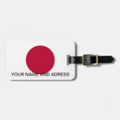 Bagagelabel met Japanse vlag (Voorkant horizontaal)