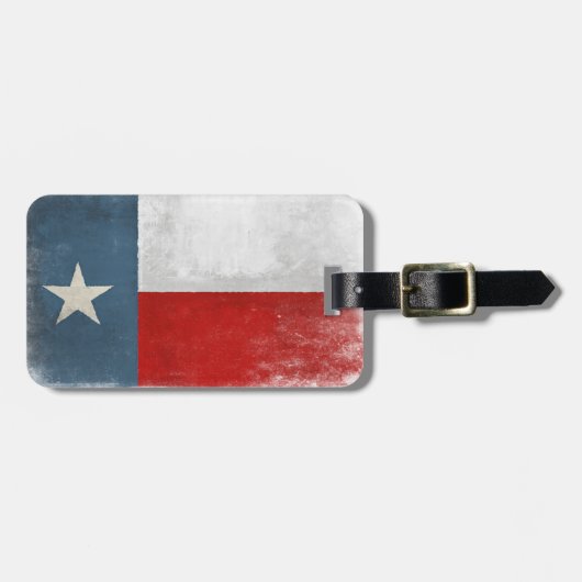 Bagagelabel met koele Texas-vlag (Voorkant horizontaal)
