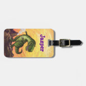 Bagagelabel met kop en staart (Voorkant horizontaal)