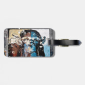 Bagagelabel met leder (Achterkant horizontaal)