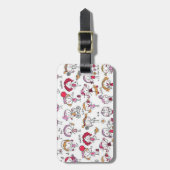 Bagagelabel met lederen riem (Voorkant verticaal)