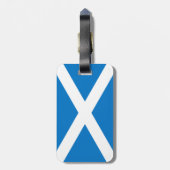 bagagelabel met lederen saltire van hoogsaltire (Achterkant verticaal)