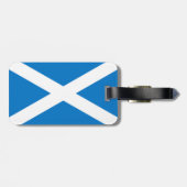bagagelabel met lederen saltire van hoogsaltire (Achterkant horizontaal)