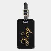 Bagagelabel met lederriem (Voorkant verticaal)