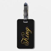 Bagagelabel met lederriem (Achterkant verticaal)