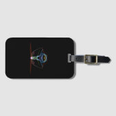 Bagagelabel met Neon Diamond Design (Voorkant (horizontaal))