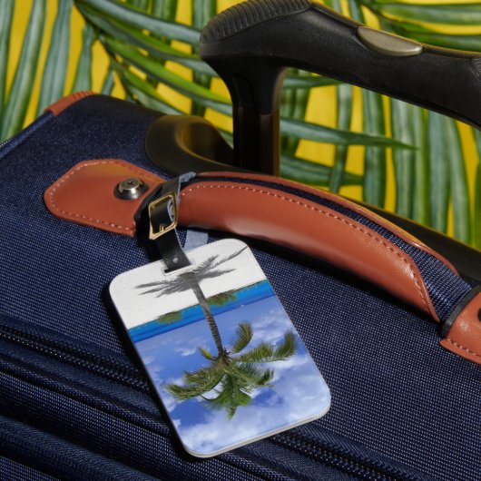 Bagagelabel met palmboom (Voorkant Insitu 1)
