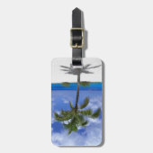 Bagagelabel met palmboom (Voorkant verticaal)