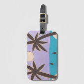 Bagagelabel met palmstructuurschaal en Kaart invoe (Voorkant (verticaal))