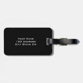 Bagagelabel met persoonlijke monogram letters (Achterkant horizontaal)