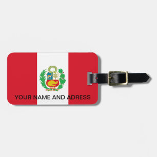 Bagagelabel met Peruaanse vlag