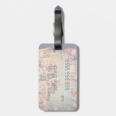 Bagagelabel met plattegrond (Achterkant verticaal)