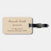 Bagagelabel met reisstempels (Achterkant horizontaal)