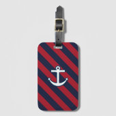 Bagagelabel met scheepsanker (Voorkant (verticaal))