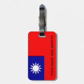Bagagelabel met Taiwanese vlag (Achterkant verticaal)