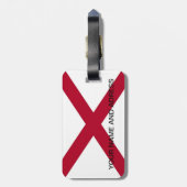 Bagagelabel met vlag van Alabama (Achterkant verticaal)