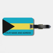 Bagagelabel met vlag van Bahama's (Achterkant horizontaal)