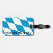Bagagelabel met vlag van Beieren, Duitsland (Achterkant horizontaal)
