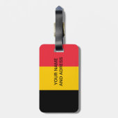 Bagagelabel met vlag van België (Achterkant verticaal)