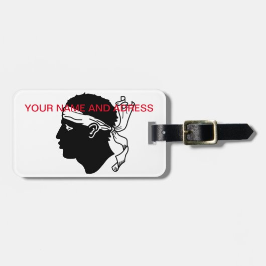 Bagagelabel met vlag van Corsica (Voorkant horizontaal)