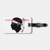 Bagagelabel met vlag van Corsica (Achterkant horizontaal)