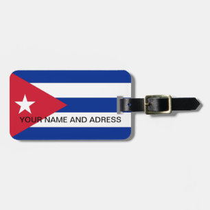 Bagagelabel met vlag van Cuba