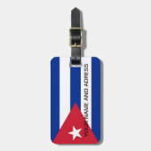 Bagagelabel met vlag van Cuba (Voorkant verticaal)