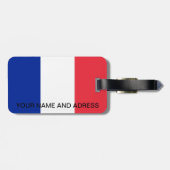 Bagagelabel met vlag van Frankrijk (Achterkant horizontaal)