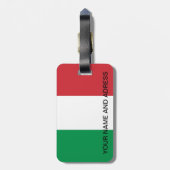 Bagagelabel met vlag van Italië (Achterkant verticaal)