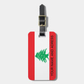 Bagagelabel met vlag van Libanon (Voorkant verticaal)