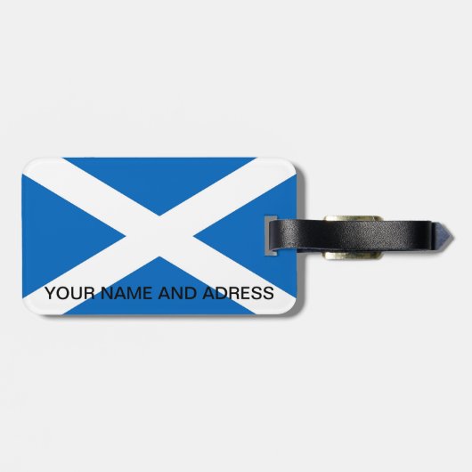 Bagagelabel met vlag van Schotland (Achterkant horizontaal)