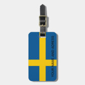 Bagagelabel met vlag van Zweden (Voorkant verticaal)