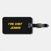 Bagagelabel met vuurhoofd Epaulet Gold Bands (Achterkant horizontaal)