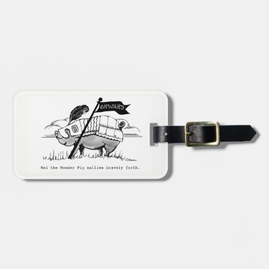 Bagagelabel met Wai. (Voorkant horizontaal)