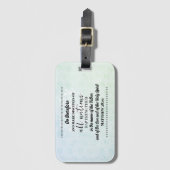 Bagagelabel Mission Trip Bijbelvers (Voorkant (verticaal))